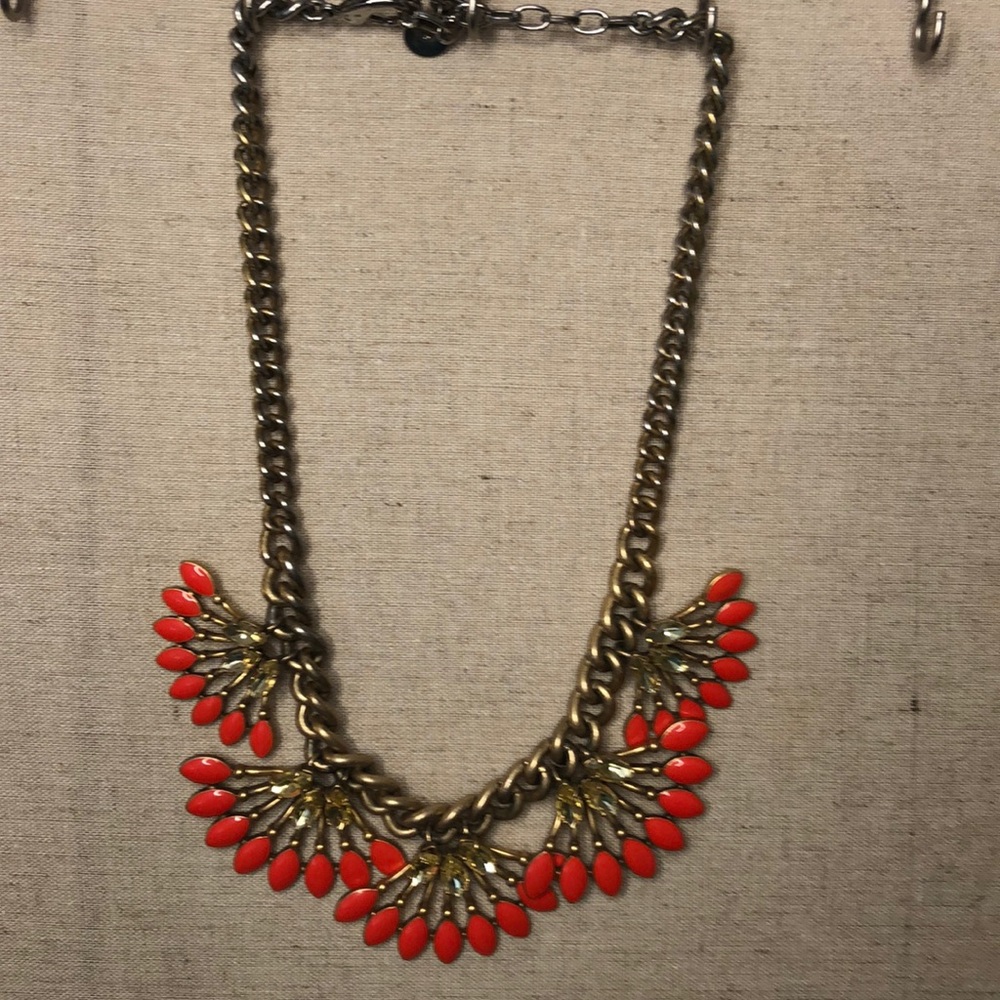 Stella & Dot Orange & Gold Statement Piece